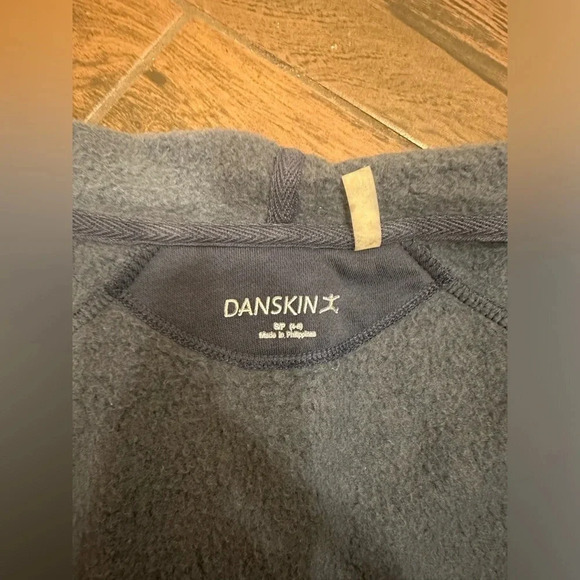 Women’s Danskin Blue Fleece Lined Zip Up Hoodie Sweatshirt Size Small - Picture 4 of 7